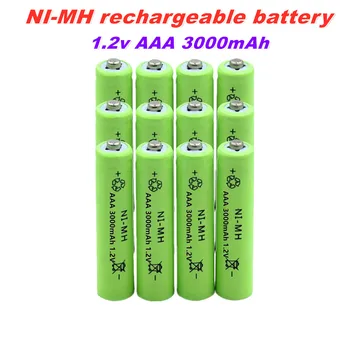100% Novo 1,2 v NIMH AAA Bateria de 3000mah Bateria Recarregável ni-mh baterias AAA recarregáveis da bateria de Brinquedo de Controle Remoto