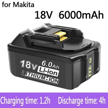 100% Original Makita 18V 6000mAh Recarregável Ferramentas de Potência da Bateria com LED de Substituição do Li-íon LXT BL1860B BL1860 BL1850