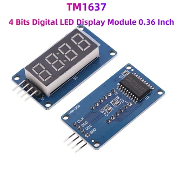 1pcs TM1637 4 Bits Visor Digital LED de Módulo Para o arduino 7 segmentos, De 0,36 Polegadas Relógio VERMELHO Ânodo do Tubo de Quatro Serial Driver da Placa Pack
