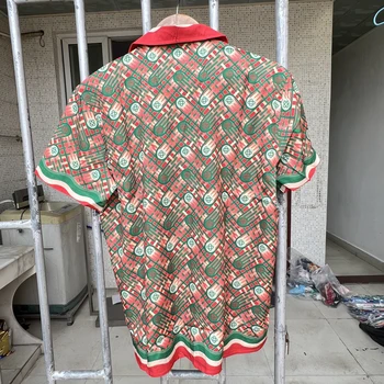 2023 Casablanca Camisas Foto Real de Impressão de T-Shirt para Homens masculinos de Alta Qualidade Roupa de Um Dia Navio topo