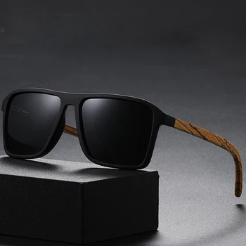 2023 Novos óculos Polarizados Homem Simples Moda de Madeira Perna de Óculos Confortável, Leve Condução de Viagens Proteção UV Óculos