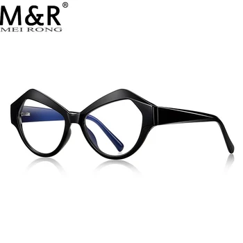 2023 Simplicidade Elegante das Mulheres TR90 Anti Luz Azul Óculos de sol Retro Olho de Gato de Óculos de Armação do Escritório de Negócios de Óculos Oчки