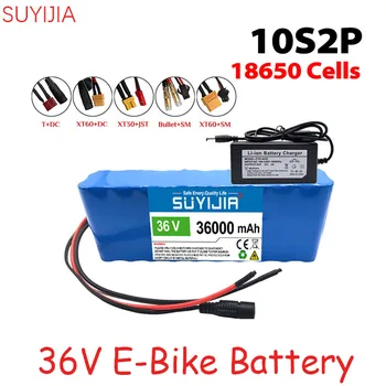 36V10S2PLithiumBattery18650 36000mAhHigh-powerRechargeable Bateria WithBuilt-no BMS para a Bicicleta Elétrica Scooter Cadeira de rodas