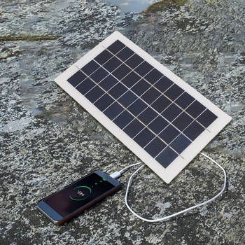 4.5 W 5V Painel Solar da Saída de USB da Célula Solar Carregador de Bateria Recarregável Alimentado a Bateria para Celular do Banco do Poder de Acampamento Lanternas