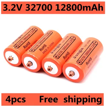 4PCS 100% Original 32700 12800mAh 3.2 V lifepo4 Bateria Recarregável Profissional Fosfato do Ferro do Lítio de Bateria com parafuso