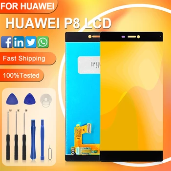 5.2 Polegadas Para Huawei P8 Lcd Touch Screen Digitalizador Substituição do conjunto de GRA L09 GRA-UL00 Apresentar Com Quadro Frete Grátis