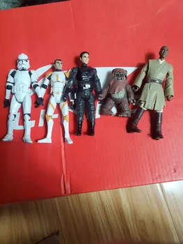5pcs Vintage Coleção de Obi-Wan Kenobi, Anakin Skywalker Tcw Ahsoka Tano, Mace Windu Brinquedos de Figuras de Ação