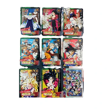 9pcs/set Dragon Ball Raras Super Saiyajin Kakarotto Goku, Personagem Clássico para Crianças de Anime Coleção de Brinquedos de Presente de Cartão