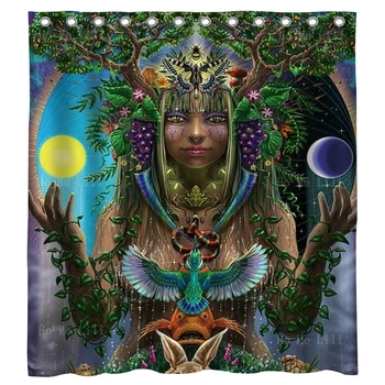 A Deusa Gaia, A Mãe Dos Deuses Na Mitologia Grega Cortina De Chuveiro Para Decoração Do Banheiro