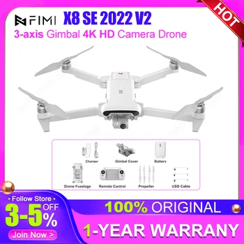 A FIMI X8 SE 2022 V2 3-eixo Cardan 4K de Câmara HD Drone Wifi GPS Drone do Helicóptero de RC Para a Fimi Pro x8 X8 SE 2023 Em Stock