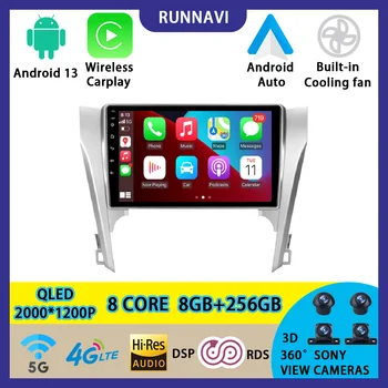 Android 13 Para Toyota Camry 8 50 55 2011-2014 auto-Rádio Estéreo Multimídia Vídeo Player de Navegação GPS sem Fios Carplay RDS DSP