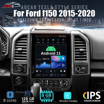 AuCar 12.1 Polegadas Android 11 Tesla Tela auto-Rádio Auto Stereo Para a Ford F150 2015-2020 Chefe da Unidade de GPS de Navegação Multimédia Player