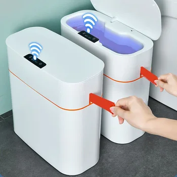 Automático Pode Lixo Lixo De Cozinha Bin Packing Ferramentas Impermeável Cubo Casa De Banho Casa De Lixo, Limpeza De Sensor Inteligente Do Lixo