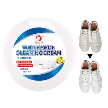 Branco Sapato Creme de Limpeza 260g de Grande Capacidade de Remoção de Manchas de Creme Com Esponja Sapato Limpador multiuso para Limpeza de Acessórios