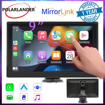 Car Multimedia Player sem Fio Carplay/Android auto FM AUX de Suporte DVR 9