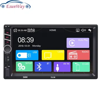 Carplay Android AUTO 2 din do rádio do carro da Tela de Toque de Leitor de link de espelho MP5 SD/FM/USB/AUX/Bluetooth 7