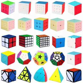 Cubo mágico Conjunto de 2X2 3x3 4x4 5x5 Profissionais de Cores 3D Ultra Suave Cubo DIY Tabela de Jogos Educacionais Magia Cubos Fidget Brinquedos Presentes