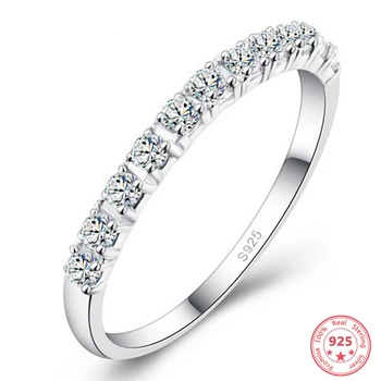 DIWENFU sólida Prata 925 Branco Anel de Diamante para as Mulheres Anillos pedra preciosa bijoux femme anillos plata 925 para mujer Jóias Anel