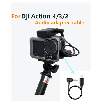 DJI Ação 4/3/2 Cabo Adaptador de Áudio Tipo-c 3,5 mm Compatível com os Microfones para a Inserção Direta e o Uso