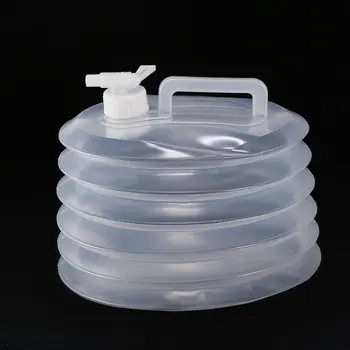 Durável de economia de Espaço Portátil 10L PE Plástico Dobrável Beber o Balde de Água ao ar livre Retrátil Transparente Balde Dobrável