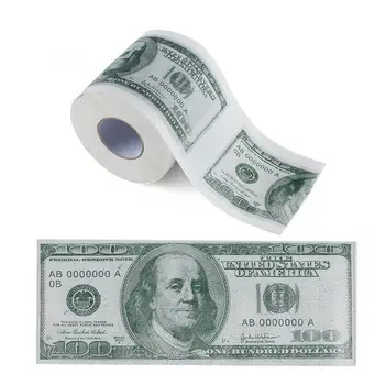 Engraçado Cem Dólares Rolo de papel Higiénico PaperMoney Rolo $100 Romance Dom 2Ply Toalhas de Papel Tecido fontes do Banheiro