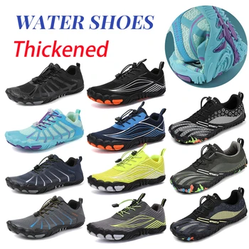 Engrossado Água Sapatos para Mulheres, Homens Descalços na Praia, Sapatos Respirável Esporte Sapato Rápida de Rio Seco Aqua Tênis Macio Praia Tênis