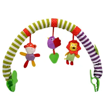 Jogo do bebê Arco de Berço de Suspensão Chocalhos, Brinquedos de Assento de Carro Carrinho de bebê Berço Espiral Brinquedo Animais dos desenhos animados de Bebê Travel Jogar para Crianças de Presente
