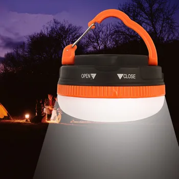 Lanterna de LED Portátil de Campismo Luz Exterior da Tenda de Luz Com 5 Modos de Restractable Gancho Para a Mochila de Caminhada de Casa Lâmpada de Emergência