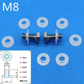 M8 Nylon Transistor Junta O Passo T-Tipo De Arruela De Plástico Isolamento Espaçador Parafuso Protetor De Linha De Manga