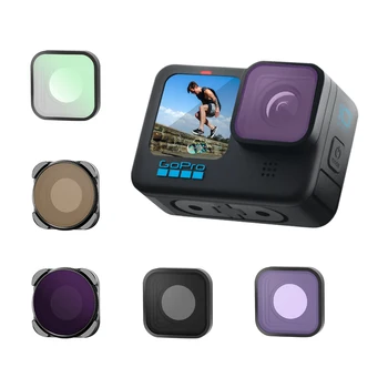 Mecoright Para GoPro Hero 9 10 11 Câmera, Ação de Conjunto de filtros de UV CPL ND8/64/1000 NDPL Noite Kit Polarizador de mergulho Lentes de Acessórios
