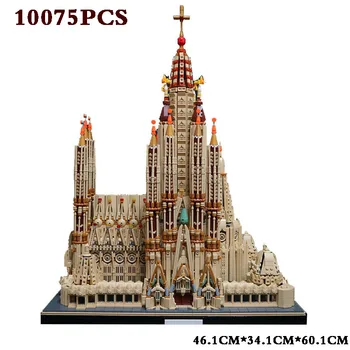 MOC-65795 Sagrada Família, Cidade Famosa Cena de Rua Assembléia de Emenda do Bloco de Construção Model10045parts de Aniversário de Crianças de Brinquedo de Presente