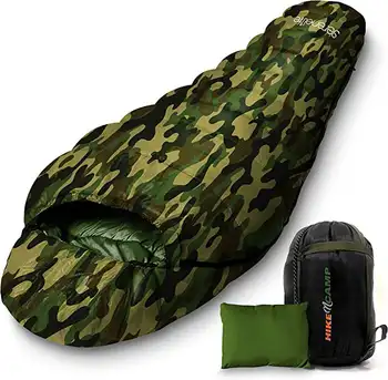 Mochila Saco de Dormir de equipamento de Camping, Saco de Dormir de Múmia para Adultos/Adolescentes W/ Saco de Travesseiro