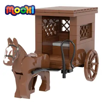 MOOXI Militar de Guerra Modelo de Carro da Idade Média Blocos Educacional Garoto de Brinquedo Para as Crianças do Presente Edifício de Tijolo Montar as Peças MOC5033