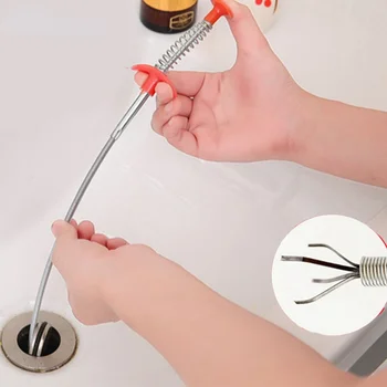 Multifuncional Limpeza Garra de Cabelo Apanhador de Pia de Cozinha de Ferramentas de Limpeza do Cabelo Entupir Removedor de Grabber para Chuveiro Drenos Bacia do Banho
