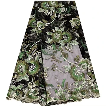 Novo solúvel em água do laço do tridimensional de bordado bordados do tecido, moda high-end cheongsam vestido de calças saia de noite