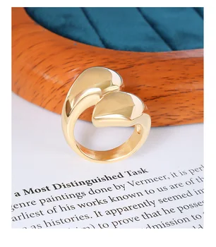 Novos Anéis De Aço Inoxidável Para Womé Cor De Ouro Brilhante Personalidade Mulheres Dedo Anéis De Casamento Bandas Jóias Por Atacado