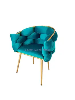 O Nordic light luxo sofá cadeira moderna líquido vermelho ins creative nail loja de maquiagem cadeira de menina quarto de vestir cadeira