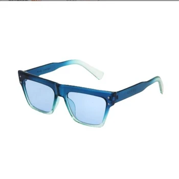 Oceano azul de perna larga gato olho-de-óculos de sol para mulheres de qualidade, barato, moda, óculos de adultos sombras espelho