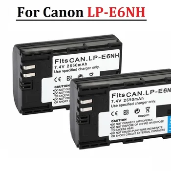 Original 2650mAh LP-E6NH LPE6NH Bateria para Canon EOS R R5 R6 R7 5DS 6D 7D 60D 70 80D 90D XC10 XC15 Câmeras