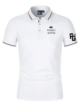 Pearly Gates Homens De Camisa De Manga Curta Polo De Moda Simples E Confortável 2023 Golfe Sportswear