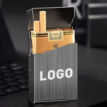 Personalizado Logotipo Do Cigarro Caso Gravados A Laser Cigarro Presente Caso A Publicidade De Armazenamento De Caixa De Fumar Conjunto De Atacado