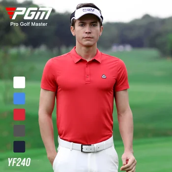 PGM primavera e verão, roupas de golfe masculina de manga curta T-shirt de desporto roupas masculinas respirável