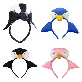 Q0KE Halloween Festival Crianças Desempenho Adereços de Cabeça Pinguim Pequeno Tiaras