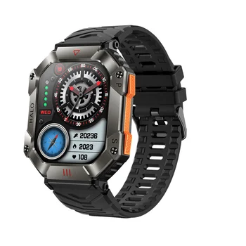 Smart Watch KR80 Homens de Esportes ao ar livre Fitness Tracker Bluetooth Chamada Música 2inch Ecrã Bússola 620mAh Grande da Bateria do Smartwatch
