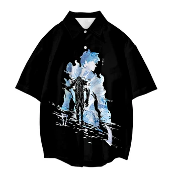 Solo De Nivelamento Camisa Unissex Camisa De Manga Curta Topo Blusa Mulheres Homens Camisas Harjauku Streetwear Coreia Do Anime Roupas Plus Size