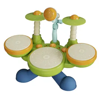 Tambor de Brinquedo para o Desenvolvimento Ritmo Melodia Habilidades de Crianças' Brinquedo Definido de Educação Musical para Curiosos para Meninos