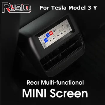 Tesla Modelo 3 Modelo Y Traseira de Controle de Ar condicionado Display Multifuncional com Sistema de 4,6 polegadas IPS HD Mini Touch Screen-Tipo C