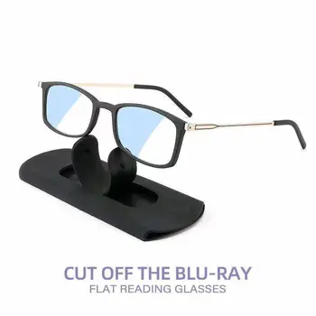 Ultra Fino Portátil Anti-luz azul Óculos de Leitura unissex HD Anti-fadiga Ultra-leve Óculos de Aço Inoxidável Com Caixa Original