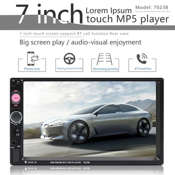 Universal 7Inch auto-Rádio HD Áudio Estéreo Tela de Toque Multimídia Player Bluetooth Auto de Áudio Estéreo do Carro MP5 Built-in Microfone