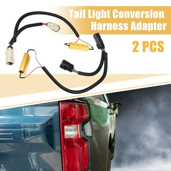 Uxcell 1 Conjunto de Cauda Luz Adaptador de Conversão LED de Conversão de Chicote de fios de Fiação do Conector para Chevrolet Silverado LTZ 2016-2018